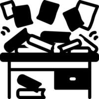 solid icon for disorganize vector