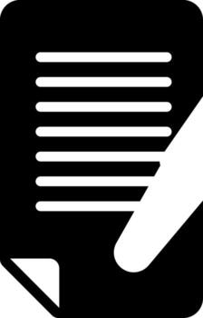 solid icon for paperwork vector