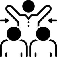 solid icon for participated vector
