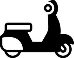 sólido icono para scooter vector