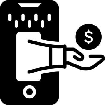 solid icon for trade vector