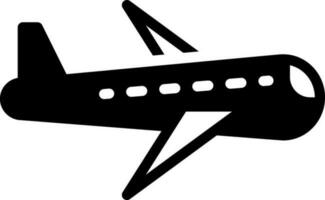 solid icon for aircraft vector
