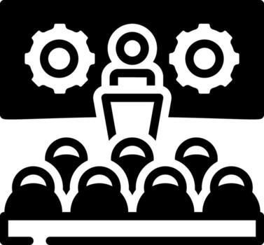 sólido icono para taller vector