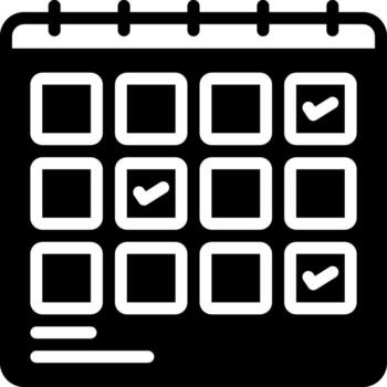 solid icon for schedule planning vector