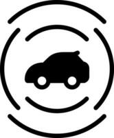 solid icon for car sensor vector