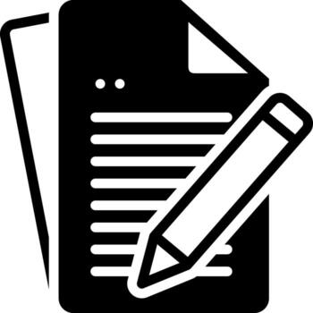 sólido icono para disertación vector