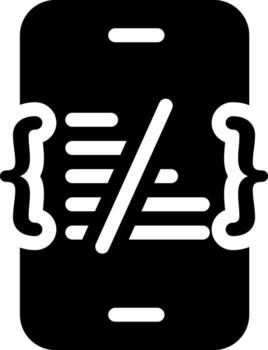 solid icon for coding vector