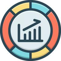 color icon for chart vector