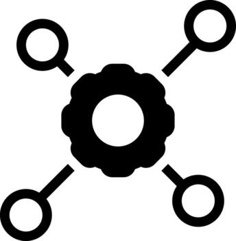 solid icon for management vector