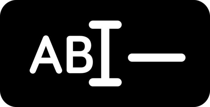 solid icon for text vector