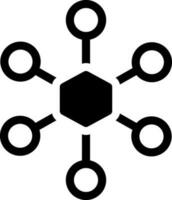 solid icon for network vector