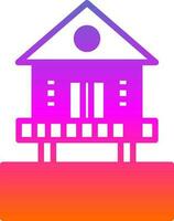 Beach hut Vector Icon Design