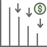 Line chart Vector Icon Design