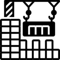 solid icon for construction vector