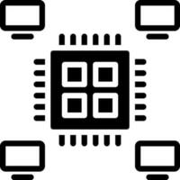 solid icon for multiprocessing vector