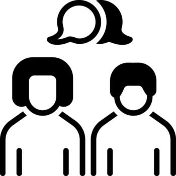 solid icon for talk vector