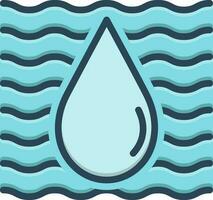 color icon for water vector