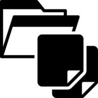 solid icon for files vector