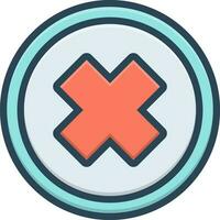 color icon for wrong vector