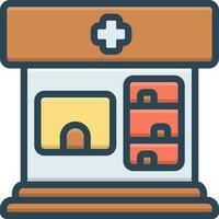 color icon for pharmacy vector