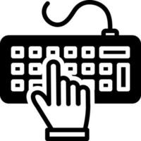 solid icon for keypress vector