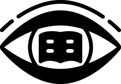 solid icon for reading vector