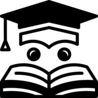 solid icon for education vector