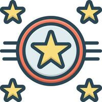 color icono para estrellas vector