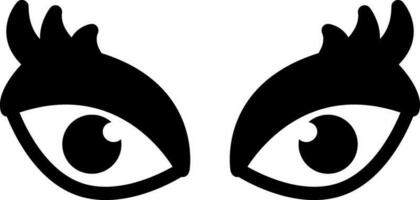 solid icon for eyes vector