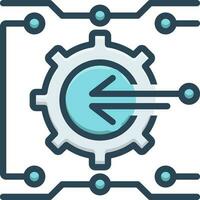 color icon for integration vector