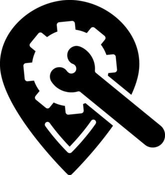 sólido icono para lugares mejoramiento vector