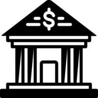 solid icon for bank vector