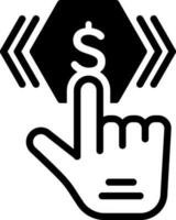 solid icon for pay per click vector