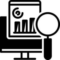 solid icon for web analysis vector