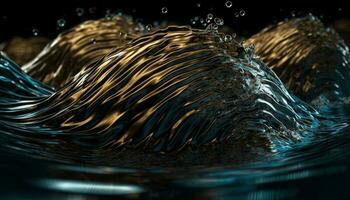 transparente agua gotas crear fascinante ola modelo generado por ai foto