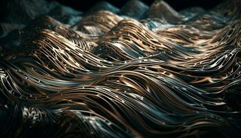 Liquid wave pattern creates futuristic decoration backdrop generated by AI photo