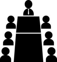 Business conference meeting icon or symbol. vector