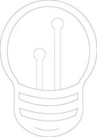 Electric bulb made by black line art. vector