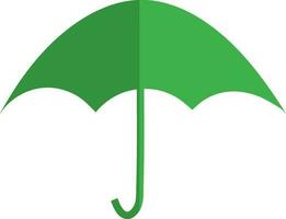 Green umbrella on white background. vector