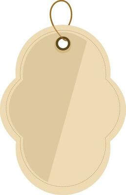 Isolated modern hanging price tag illustration.