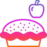 Apple pie Vector Icon Design