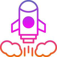 Rocket launch Vector Icon Design