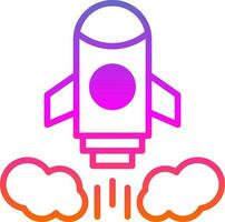 Rocket launch Vector Icon Design