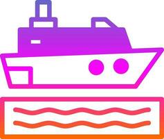 Cruise ship Vector Icon Design