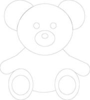 Character of a teddy bear. vector