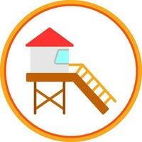 Lifeguard tower Vector Icon Design