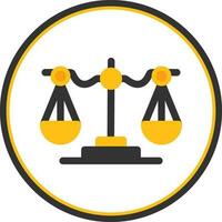 Justice scale Vector Icon Design