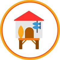 Beach hut Vector Icon Design