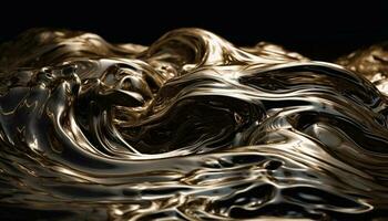 Flowing water creates a wet, shiny backdrop generated by AI photo