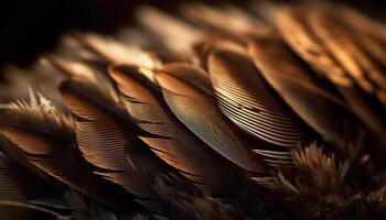 Vibrant feathers showcase nature abstract beauty outdoors generated by AI photo